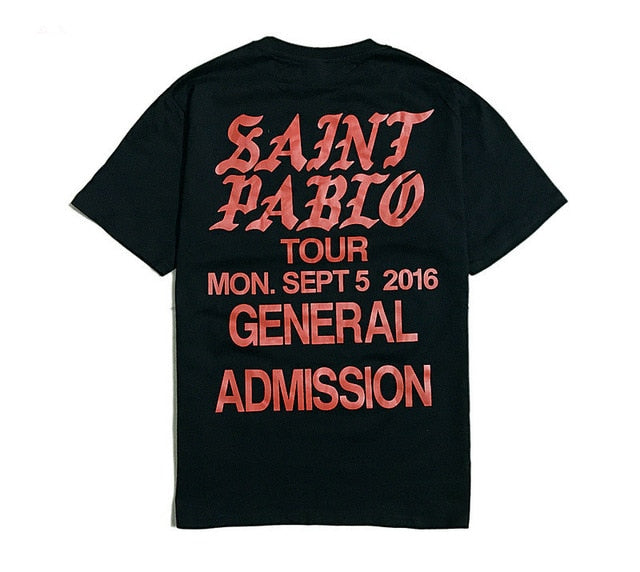 Fashion Hip Hop 2018 Singer Kanye West Saint Pablo Tour T shirtS I feel like Paul Cotton T-shirt Men Women Tee