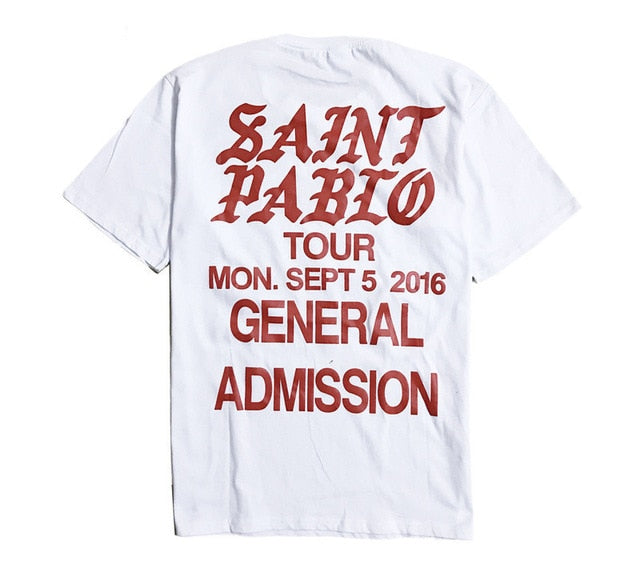 Fashion Hip Hop 2018 Singer Kanye West Saint Pablo Tour T shirtS I feel like Paul Cotton T-shirt Men Women Tee